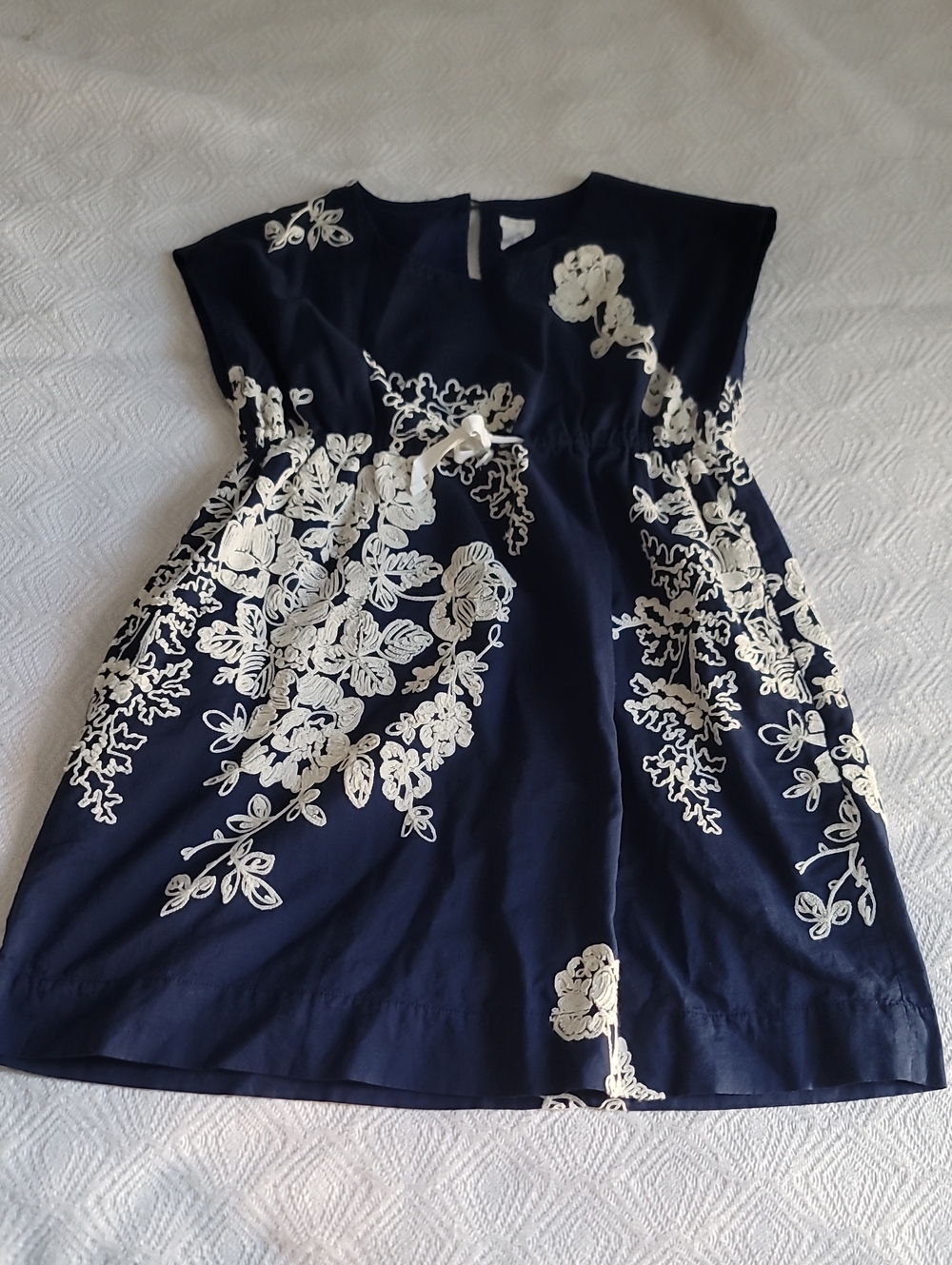 Jcrew Crew Cuts Kids Navy Floral Embroidered Girls' Dress Girls Size 10